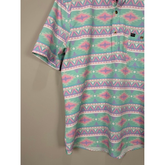 Southern Shirt 80'S Party Collection Mens Button Down Shirt Short Sleeve MED - Picture 4 of 10